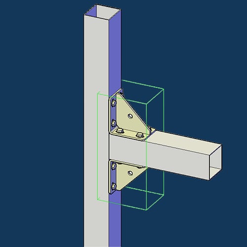 Stahlbauverbindung in Plant3D