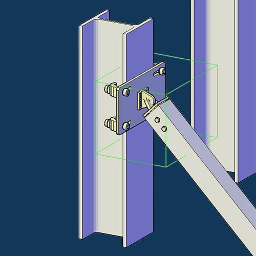 Stahlbauverbindung in AutoCAD Plant3D