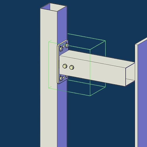 Stahlbauverbindung Hilti in Plant3D